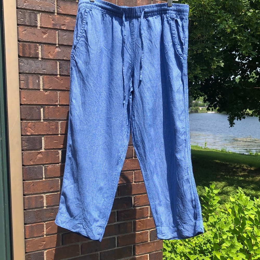 LL Bean Linen Drawstring Capris